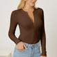 Zip Up Long Sleeve Bodysuit