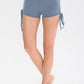 Drawstring Wide Waistband Side Tie Sports Shorts