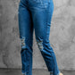 Stylish Distressed Cropped Jeans