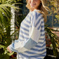 Striped Dropped Shoulder Sweatshirt