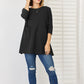 Pocketed Round Neck Half Sleeve Blouse