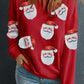 Sequin Santa Patch Round Neck Sweatshirt