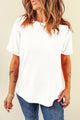 Round Neck Short Sleeve T-Shirt White