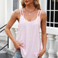 Eyelet Scoop Neck Spaghetti Strap Cami