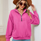 Half-Zip Dropped Shoulder Sweatshirt