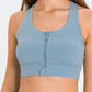 Zip Up Racerback Sports Bra