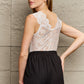 Perfee Lace Detail Plunge Neck Sleeveless Bodysuit