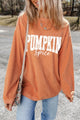 Letter Graphic Long Sleeve Sweatshirt Sherbet