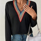 V-Neck Long Sleeve T-Shirt