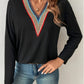 V-Neck Long Sleeve T-Shirt