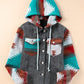 Drawstring Hooded Pocketed Denim Jacket