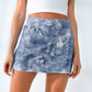 Quick-Dry Tie-Dye Wide Waistband Active Tennis Skirt