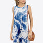 Tie-Dye Twisted Round Neck Sleeveless Dress