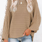 Round Neck Long Sleeve Knit Top