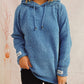 Drawstring Long Sleeve  Hooded Sweater