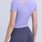 Round Neck Short Sleeve Active Top