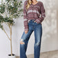 Heimish Full Size Christmas Element Buttoned Long Sleeve Top