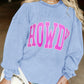 Full Size HOWDY Graphic Round Neck Sweatshirt