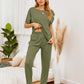 Boat Neck Top and Pants Lounge Set