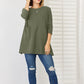 Pocketed Round Neck Half Sleeve Blouse