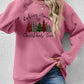 Christmas Tree Graphic Round Neck Sweatshirt