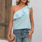 Eyelet One-Shoulder Tank