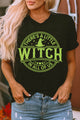 Graphic Round Neck Short Sleeve T-Shirt Black