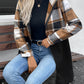 Plaid Zip Up Long Sleeve Hooded Outerwear