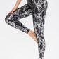 Animal Print Slim Fit Wide Waistband Long Sports Pants