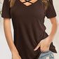 Crisscross Short Sleeve T-Shirt