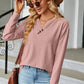 V-Neck Long Sleeve T-Shirt