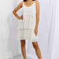 Culture Code By The River Full Size Cascade Ruffle Style Cami Dress in Soft White