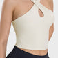 Crisscross Grecian Neck Active Cami