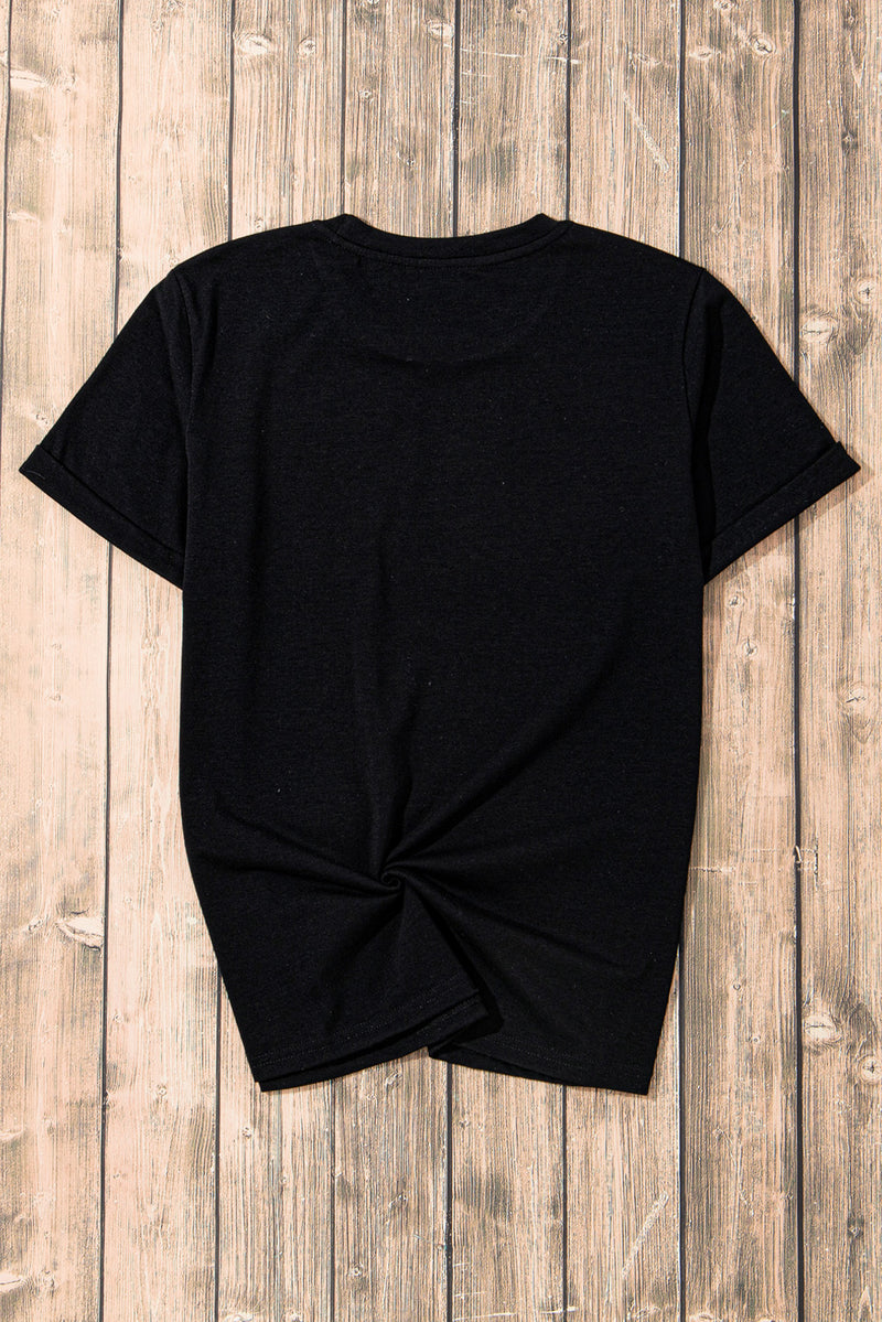 Graphic Round Neck Short Sleeve T-Shirt