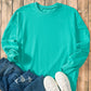 High-Low Round Neck Long Sleeve Sweatshirt