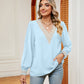 Contrast Puff Sleeve Blouse