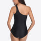 One-Shoulder Sleeveless One-Piece Swimsuit