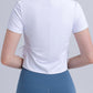 Round Neck Short Sleeve Active Top