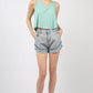 VERY J V-Neck Knit Swing Cropped Tank