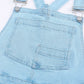 Distressed Denim Overalls with Pockets