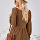 V-Neck Lantern Sleeve Blouse