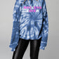 WEEKEND LOVER Graphic Tie-Dye Sweatshirt