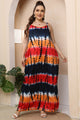 Plus Size Tie-Shoulder Maxi Dress Multicolor
