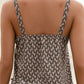 Decorative Buckle Printed Notched Tank