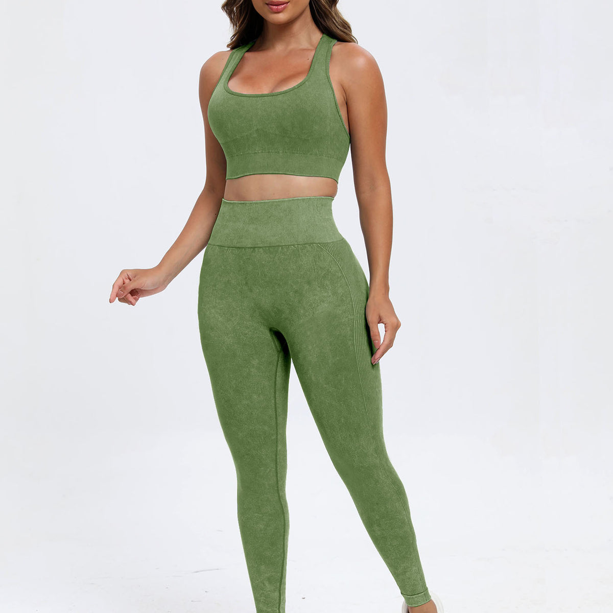 Scoop Neck Wide Strap Top and Pants Active Set