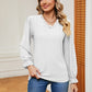 V-Neck Flounce Sleeve Blouse