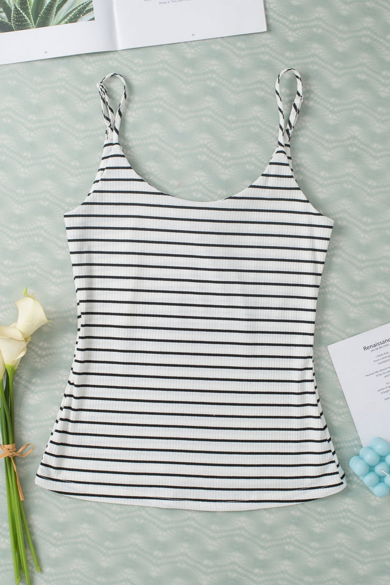 Striped Scoop Neck Cami