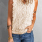 Scalloped V-Neck Lace Tank