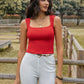 Square Neck Cropped Tank