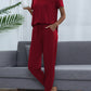 Round Neck Top and Pants Lounge Set